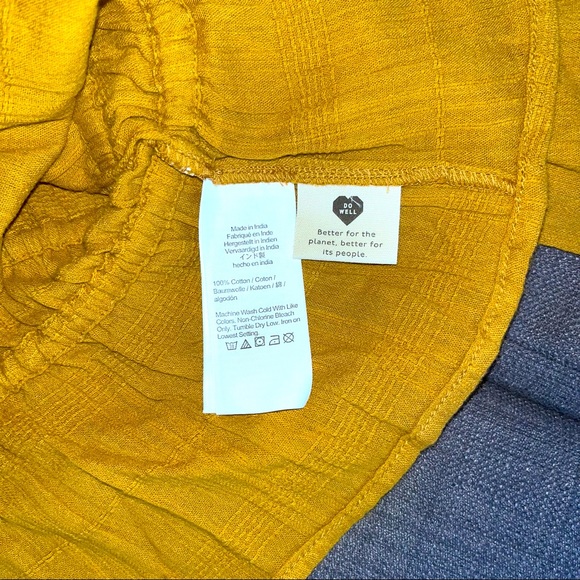 NWT Madewell Sophia Textured Plaid Cotton Gold Top Medium - Picture 8 of 11
